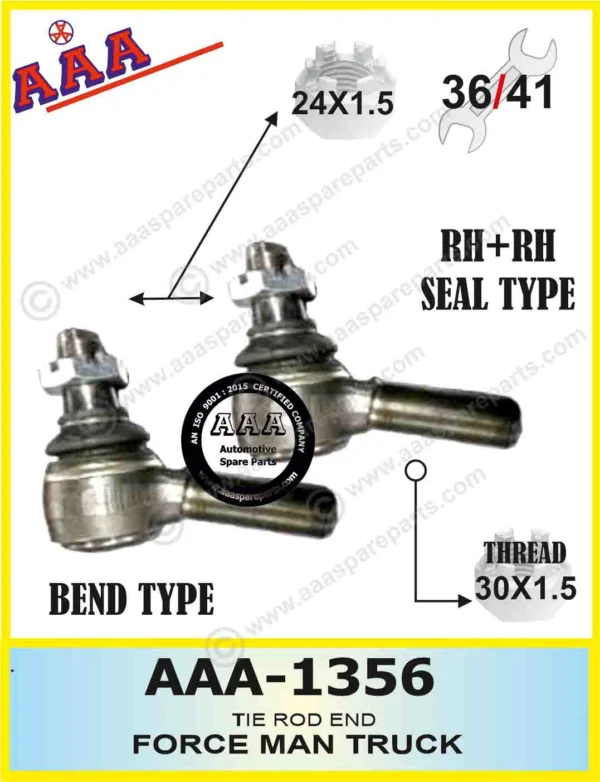 TIE ROD END FORCE MAN TRUCK BEND TYPE RH+RH