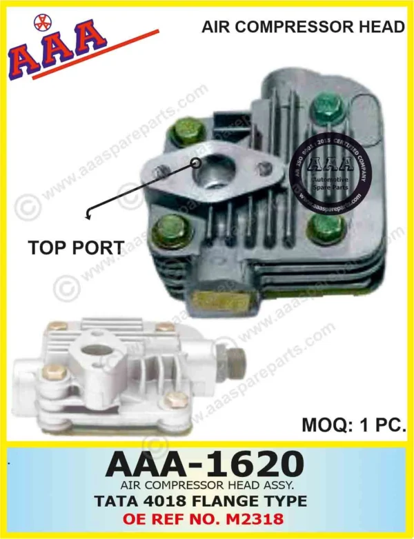 AIR COMPRESSOR HEAD ASSY. 4018 TOP PORT FLANGE TYPE