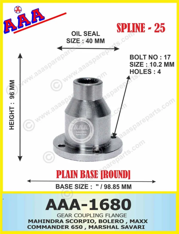 Gear Flange MAHINDRA NGT GEAR BOX, SCORPIO , BOLERO , MAX, MARSHAL SAVARI,COMMANDER 650