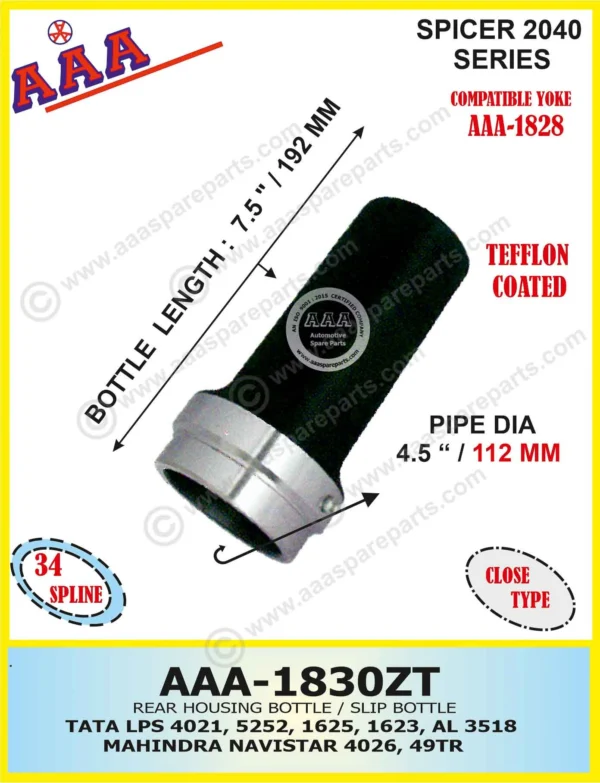 Bottle TATA LPS 4021, 5252, 1625, 1623, AL 3518, MAHINDRA NAVISTAR 4026, 49TR TEFFLON COATED