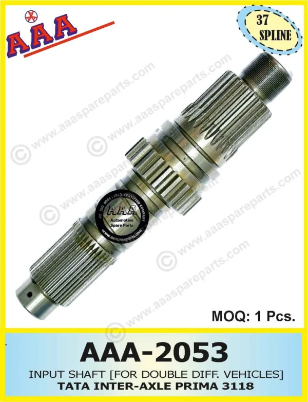 INTER-AXLE INPUT SHAFT TATA 3118 37 SPLINE NEW MODEL [THIN]