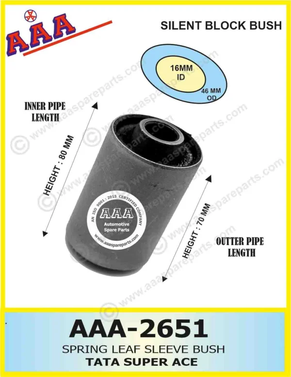 SILENT BLOCK BUSHES -TATA SUPER ACE