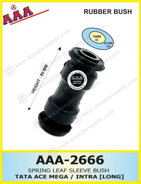 SILENT BLOCK BUSHES -TATA ACE INTRA LONG 80MM