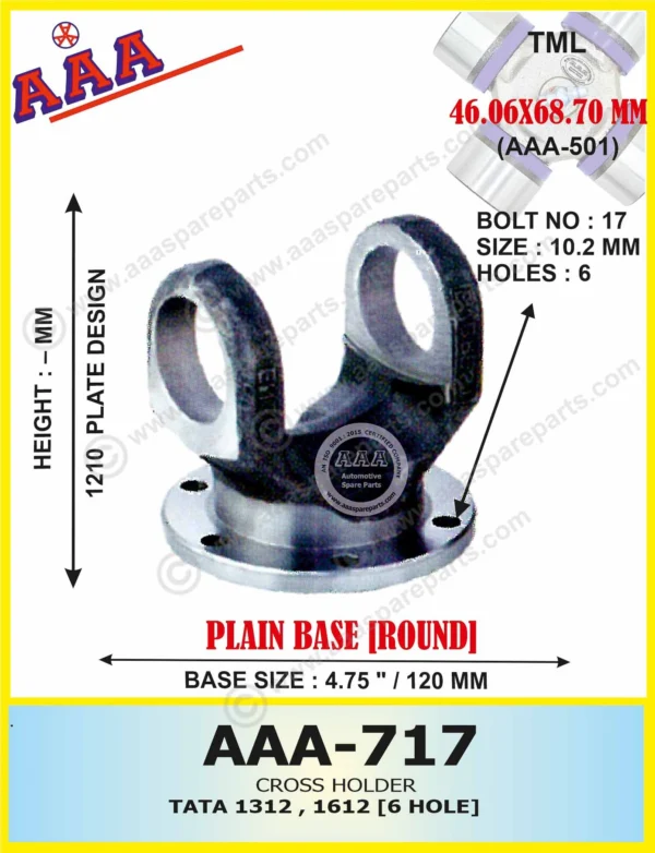 C.H TATA 1312 / 1612 TIPPER (1210 PLATE DESIGN, 6 HOLE)