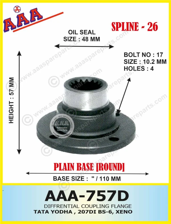 Diff Flange TATA YODHA, 207DI, BS6, XENON