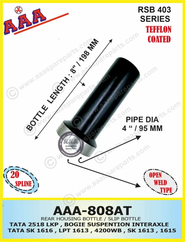 Bottle TATA 2518 LPK, BOGIE SUSPENSION INTERAXLE TEFFLON COATED